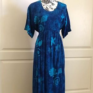 Batik Seashore Midi Dress